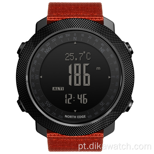 NORTH Sports Smart Relógio masculino multifuncional para alpinismo Smartwatch masculino para fitness Relógio impermeável com pulseira de nylon